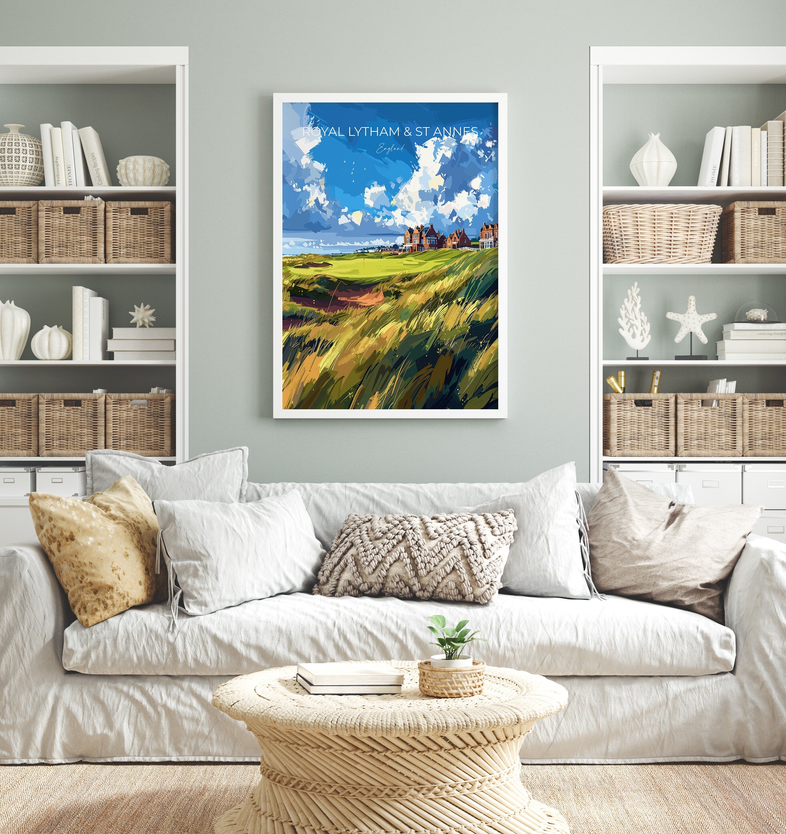 Royal Lytham & St Annes Travel Poster, Travel Print of Royal Lytham Golf Course, Royal Lytham Art Lovers Gift, Birthday Gift NQ Media Designs