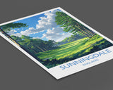 Sunningdale Travel Print, Travel Poster of Sunningdale Golf Course, Sunningdale Art Lovers Gift, Berkshire, Birthday Gift NQ Media Designs