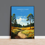 Cannock Chase Travel Print, Travel Poster of Cannock Chase, England, Staffordshire Art, Cannock Chase Art Lovers Gift, Wall Art Print NQ Media Designs