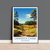 Cannock Chase Travel Poster, Travel Print of Cannock Chase, England, Staffordshire Art, Cannock Chase Art Lovers Gift, Wall Art Print NQ Media Designs
