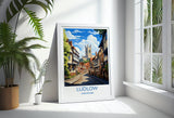 Ludlow Travel Print, Travel Poster of Ludlow, England, Shropshire Art, Ludlow Art Lovers Gift, Wall Art Print NQ Media Designs
