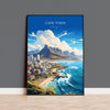 Cape Town Travel Poster, Travel Print of Cape Town,Cape Town Art Lovers Gift, South Africa Gift, Wall Art Print NQ Media Designs