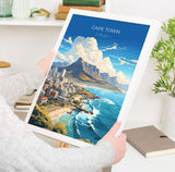 Cape Town Travel Poster, Travel Print of Cape Town,Cape Town Art Lovers Gift, South Africa Gift, Wall Art Print NQ Media Designs