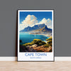 Cape Town Travel Print, Travel Poster of Cape Town,Cape Town Art Lovers Gift, South Africa Gift, Wall Art Print NQ Media Designs