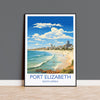 Port Elizabeth Travel Print, Travel Poster of Port Elizabeth, Port Elizabeth Art Lovers Gift, South Africa Gift, Wall Art Print NQ Media Designs