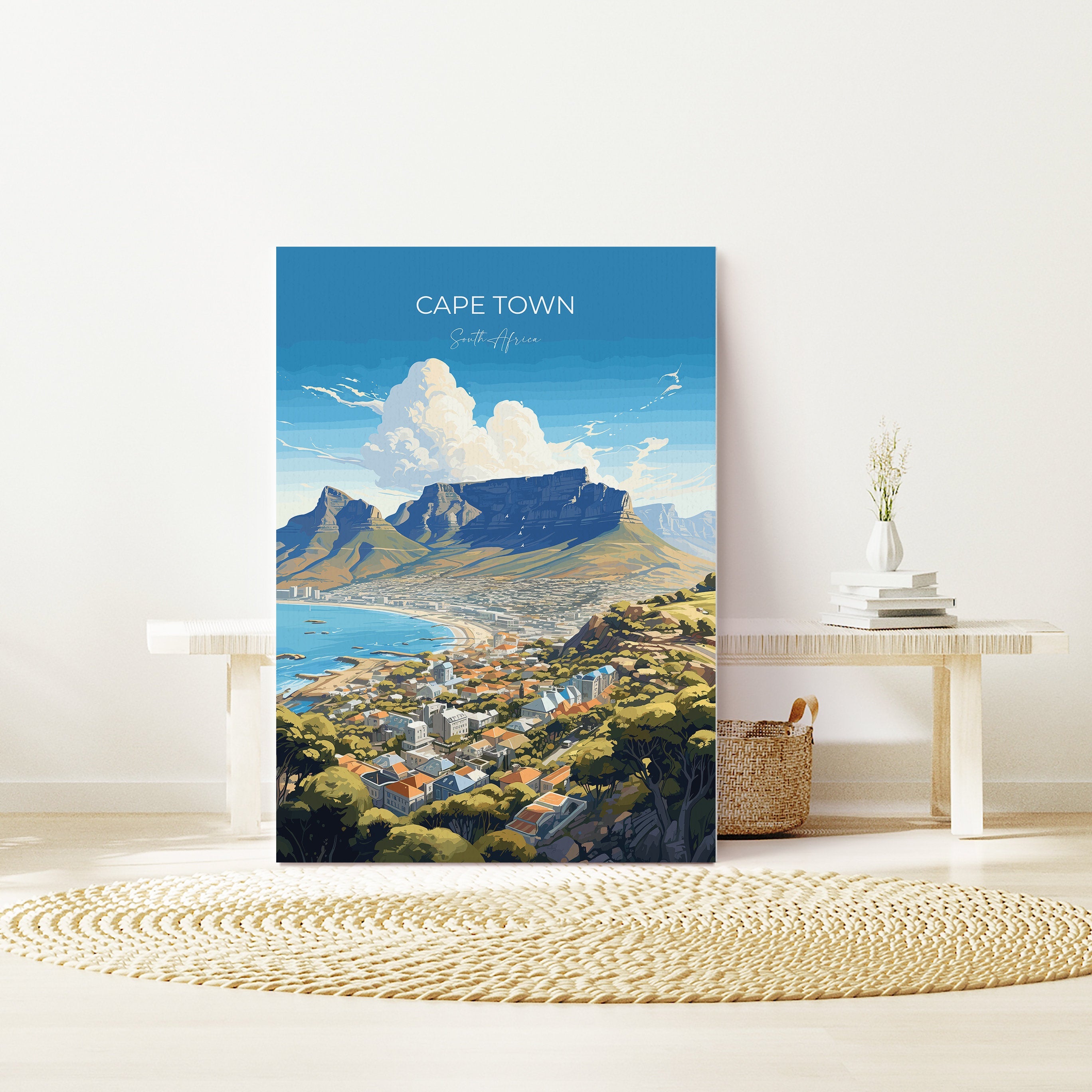 Cape Town Travel Poster, Travel Print of Cape Town,Cape Town Art Lovers Gift, South Africa Gift, Wall Art Print NQ Media Designs