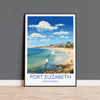 Port Elizabeth Travel Print, Travel Poster of Port Elizabeth, Port Elizabeth Art Lovers Gift, South Africa Gift, Wall Art Print