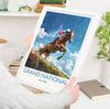 Grand National Travel Print Wall Art, Travel Poster of Aintree, Merseyside, England, Grand National Horse Race Art Gift, England Art Gift