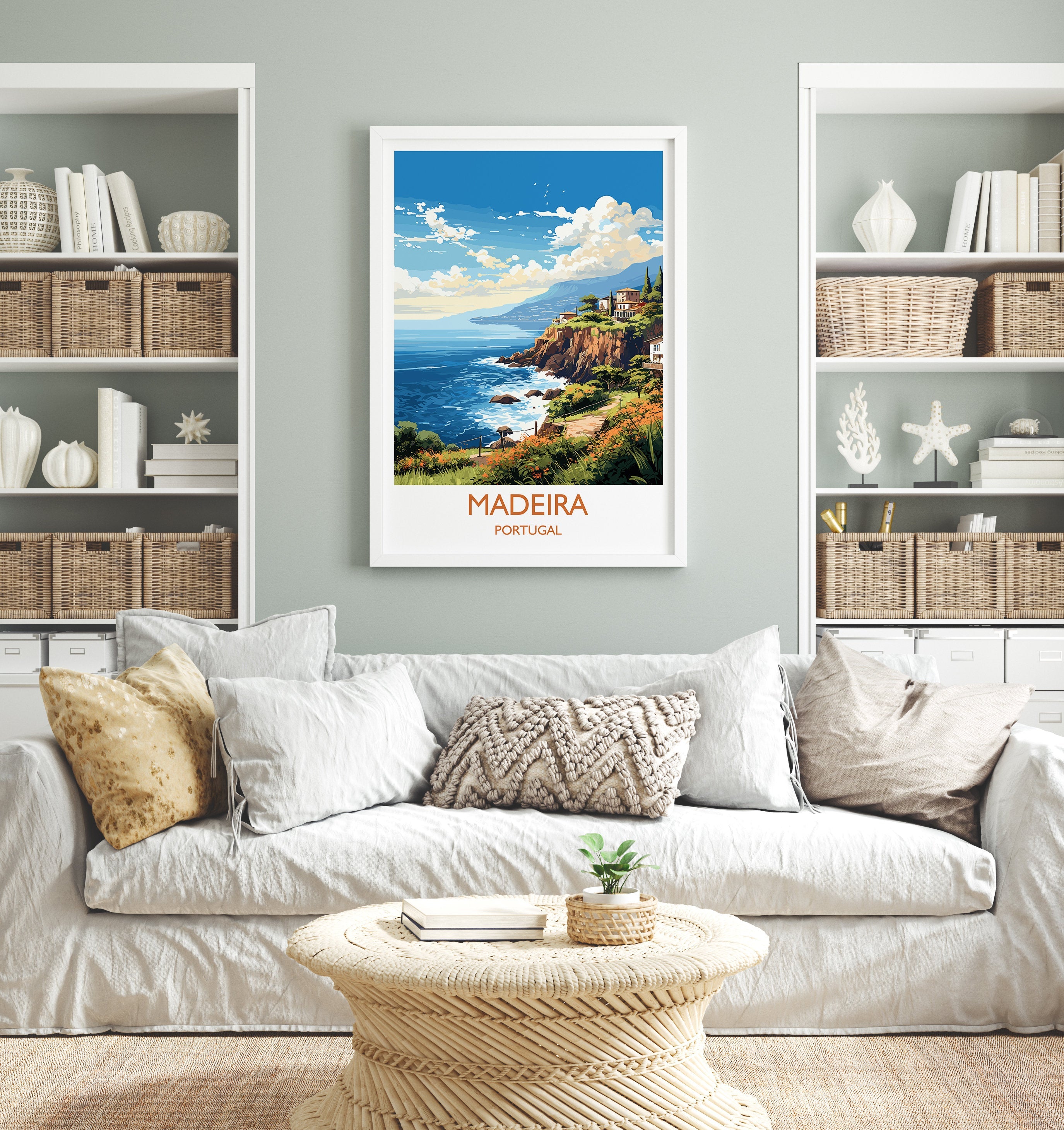 Madeira Travel Print Wall Art, Travel Poster of Madeira , Madeira Art Print, Portugal Wall Print, Madeira Art Lovers Gift NQ Media Designs