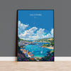 Salcombe Travel Poster, Travel Print of Salcombe, England, Devon Art, Salcombe Art Lovers Gift, Wall Art Print NQ Media Designs