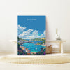 Salcombe Travel Poster, Travel Print of Salcombe, England, Devon Art, Salcombe Art Lovers Gift, Wall Art Print