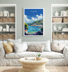 Salcombe Travel Poster, Travel Print of Salcombe, England, Devon Art, Salcombe Art Lovers Gift, Wall Art Print