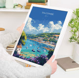 Salcombe Travel Poster, Travel Print of Salcombe, England, Devon Art, Salcombe Art Lovers Gift, Wall Art Print NQ Media Designs