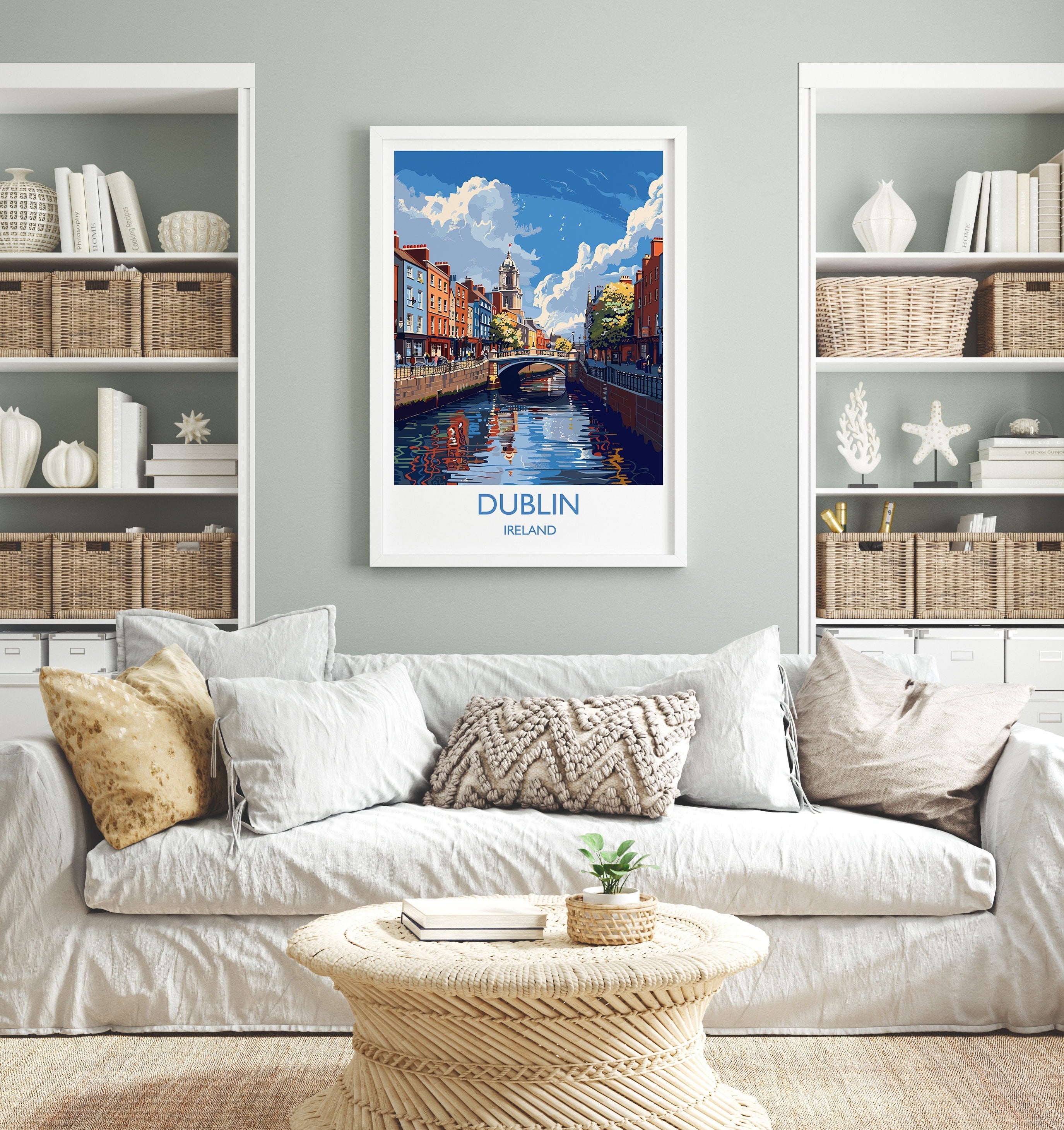 Dublin Poster Wall Art, Travel Print of Dublin, Ireland, Dublin Art Lovers Gift, Travel Wall Decor Gift NQ Media Designs