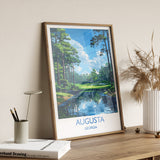 Augusta National Travel Print, Travel Poster of Augusta National Golf Course, Masters Poster, Augusta National Art Lovers Gift, USA Gift NQ Media Designs
