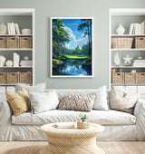 Augusta National Travel Poster, Travel Print of Augusta National Golf Course, Masters Poster, Augusta National Art Lovers Gift, USA Gift NQ Media Designs