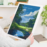 Pine Valley Travel Poster, Travel Print of Pine Valley Golf Course, Pine Valley Art Lovers Gift, New Jersey USA art, Wedding Gift NQ Media Designs