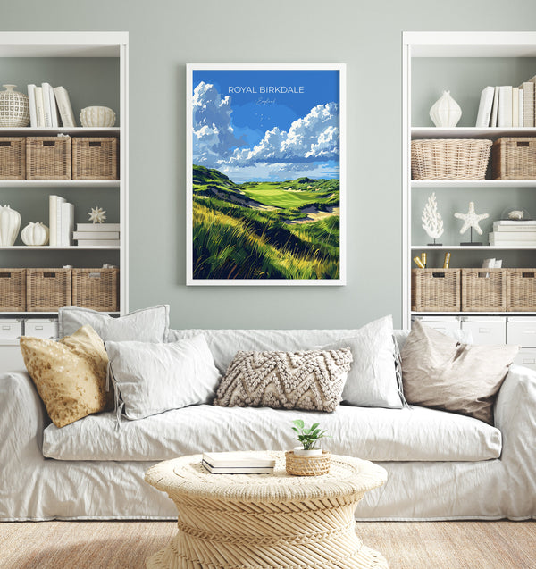 Royal Birkdale Travel Print, Travel Poster of Royal Birkdale Golf Course, Royal Birkdale Art Lovers Gift, Birthday Gift