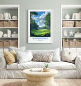 Sunningdale Travel Print, Travel Poster of Sunningdale Golf Course, Sunningdale Art Lovers Gift, Berkshire, Birthday Gift NQ Media Designs
