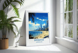 Brisbane Travel Print, Travel Poster of Brisbane, Queensland Art, Australia Art Lovers Gift, Brisbane Wall Art NQ Media Designs