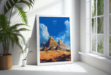 Giza Travel Poster, Travel Print of Giza, Egypt Art Lovers Gift, Giza Pyramids Wall Art NQ Media Designs