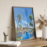 Luxor Travel Poster, Travel Print of Luxor, Egypt Art Lovers Gift, Luxor Wall Art NQ Media Designs