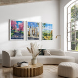 Greenwich Park Travel Poster Wall Art, Travel Print of Greenwich Park, Spring Blossom, Greenwich Park Art Gift, London Art Lovers Gift NQ Media Designs