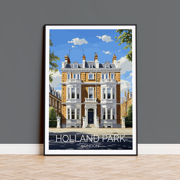 Holland Park Travel Print, Travel Poster of Holland Park, London,England, London Art Lovers Gift, Wall Art Print