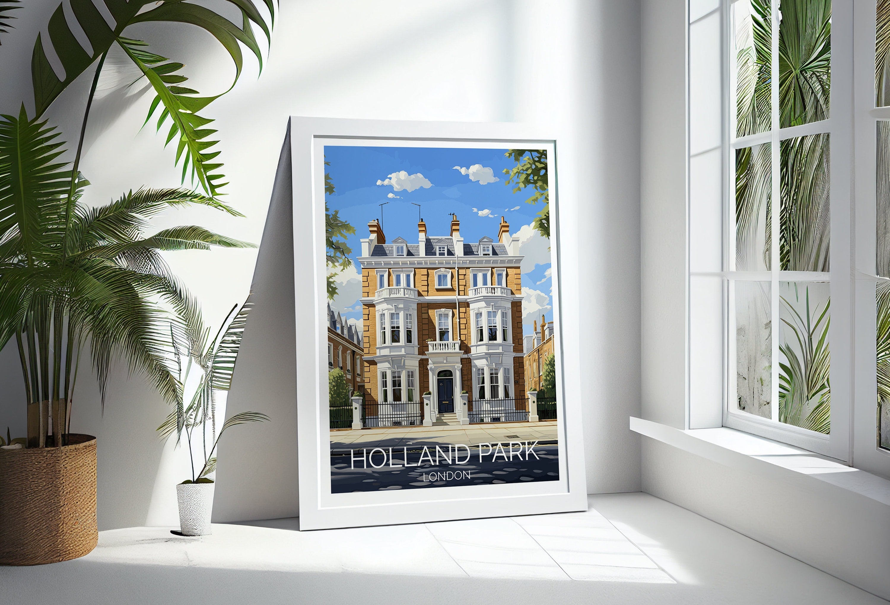 Holland Park Travel Print, Travel Poster of Holland Park, London,England, London Art Lovers Gift, Wall Art Print NQ Media Designs