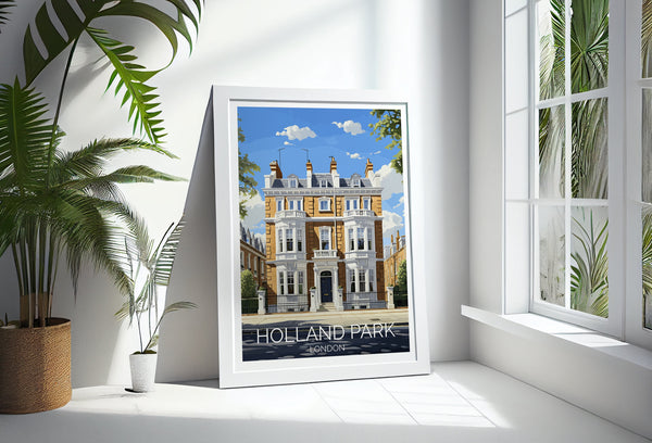 Holland Park Travel Print, Travel Poster of Holland Park, London,England, London Art Lovers Gift, Wall Art Print
