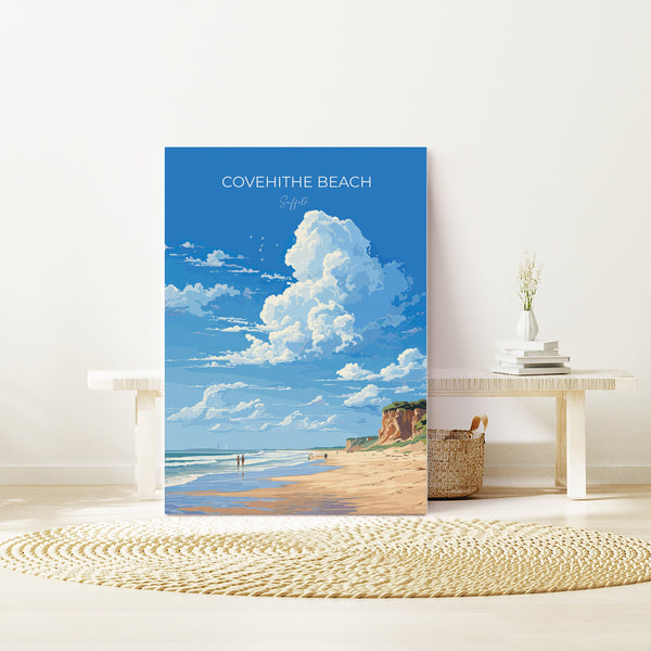 Covehithe Beach Travel Poster, Travel Print of Covehithe Beach,Covehithe Beach Art Lovers Gift, Suffolk Coast Wall Art