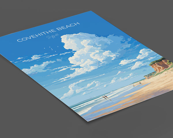 Covehithe Beach Travel Poster, Travel Print of Covehithe Beach,Covehithe Beach Art Lovers Gift, Suffolk Coast Wall Art