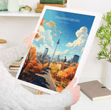 Johannesburg Travel Poster, Travel Print of Johannesburg, Johannesburg Art Lovers Gift, South Africa Gift, Wall Art Print NQ Media Designs