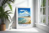 Port Elizabeth Travel Print, Travel Poster of Port Elizabeth, Port Elizabeth Art Lovers Gift, South Africa Gift, Wall Art Print NQ Media Designs