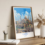 Cairo Travel Print, Travel Poster of Cairo, Egypt Art Lovers Gift, Cairo Wall Art NQ Media Designs