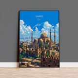 Cairo Travel Poster, Travel Print of Cairo, Egypt Art Lovers Gift, Cairo Wall Art NQ Media Designs