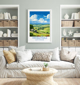 Wensleydale Travel Print Wall Art, Travel Poster of Wensleydale, Wensleydale Art Gift, English Countryside Art Lovers Gift, NQ Media Designs