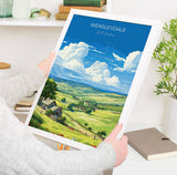 Wensleydale Travel Print Wall Art, Travel Poster of Wensleydale, Wensleydale Art Gift, English Countryside Art Lovers Gift, NQ Media Designs