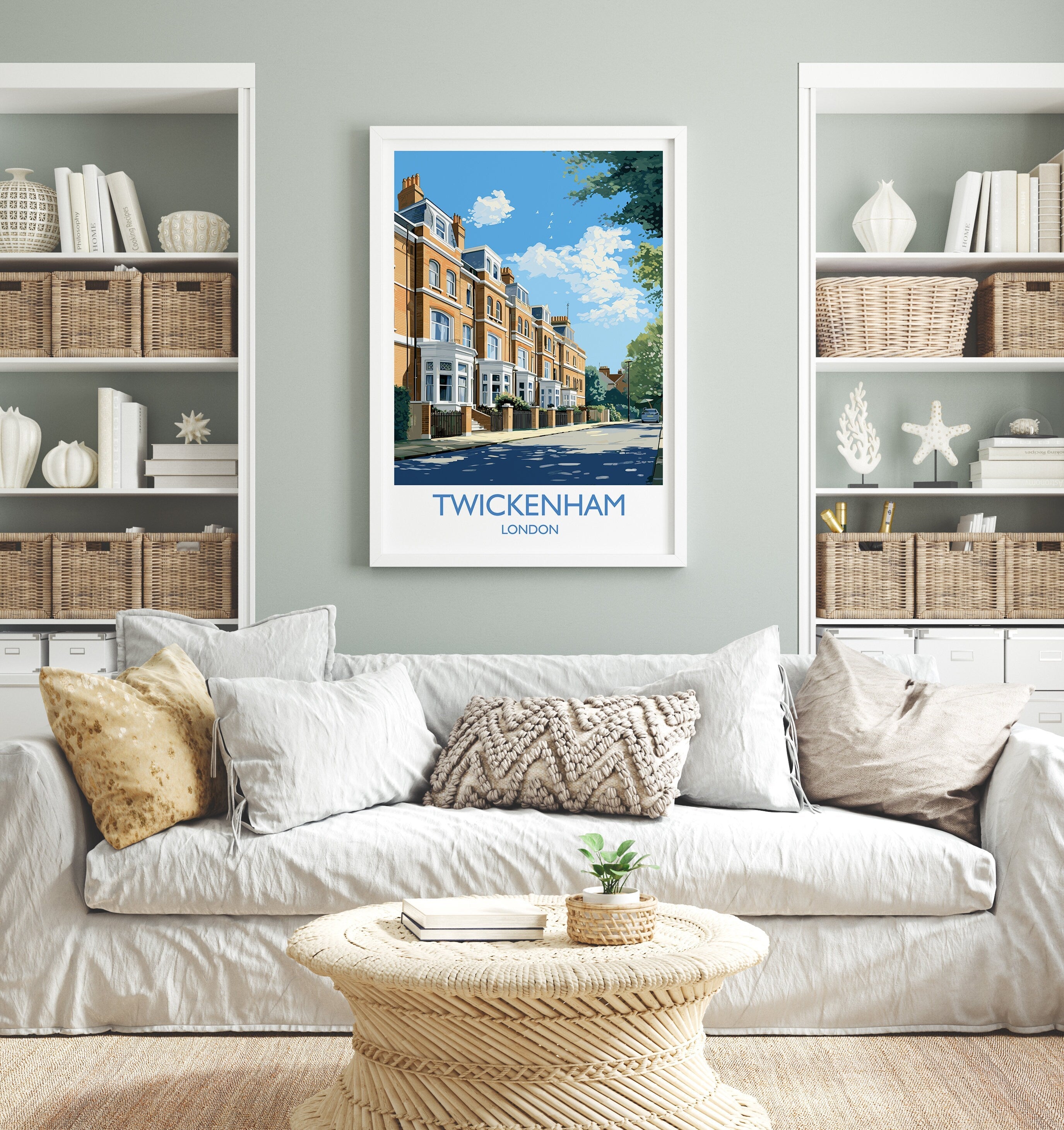 Twickenham Travel Print, Travel Poster of Twickenham, London,England, London Art Lovers Gift, Wall Art Print NQ Media Designs