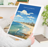 Port Elizabeth Travel Poster, Travel Print of Port Elizabeth, Port Elizabeth Art Lovers Gift, South Africa Gift, Wall Art Print NQ Media Designs