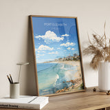 Port Elizabeth Travel Poster, Travel Print of Port Elizabeth, Port Elizabeth Art Lovers Gift, South Africa Gift, Wall Art Print NQ Media Designs