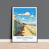 Southwold Travel Print, Travel Poster of Southwold , Southwold Art Lovers Gift, Suffolk Coast Wall Art NQ Media Designs