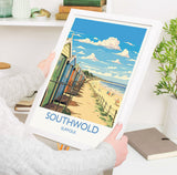 Southwold Travel Print, Travel Poster of Southwold , Southwold Art Lovers Gift, Suffolk Coast Wall Art NQ Media Designs