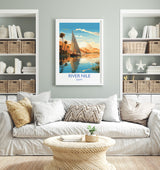 River Nile Travel Print, Travel Poster of River Nile, Egypt Art Lovers Gift, River Nile Wall Art NQ Media Designs
