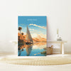River Nile Travel Poster, Travel Print of River Nile, Egypt Art Lovers Gift, River Nile Wall Art