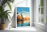 River Nile Travel Poster, Travel Print of River Nile, Egypt Art Lovers Gift, River Nile Wall Art NQ Media Designs