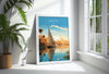 River Nile Travel Poster, Travel Print of River Nile, Egypt Art Lovers Gift, River Nile Wall Art