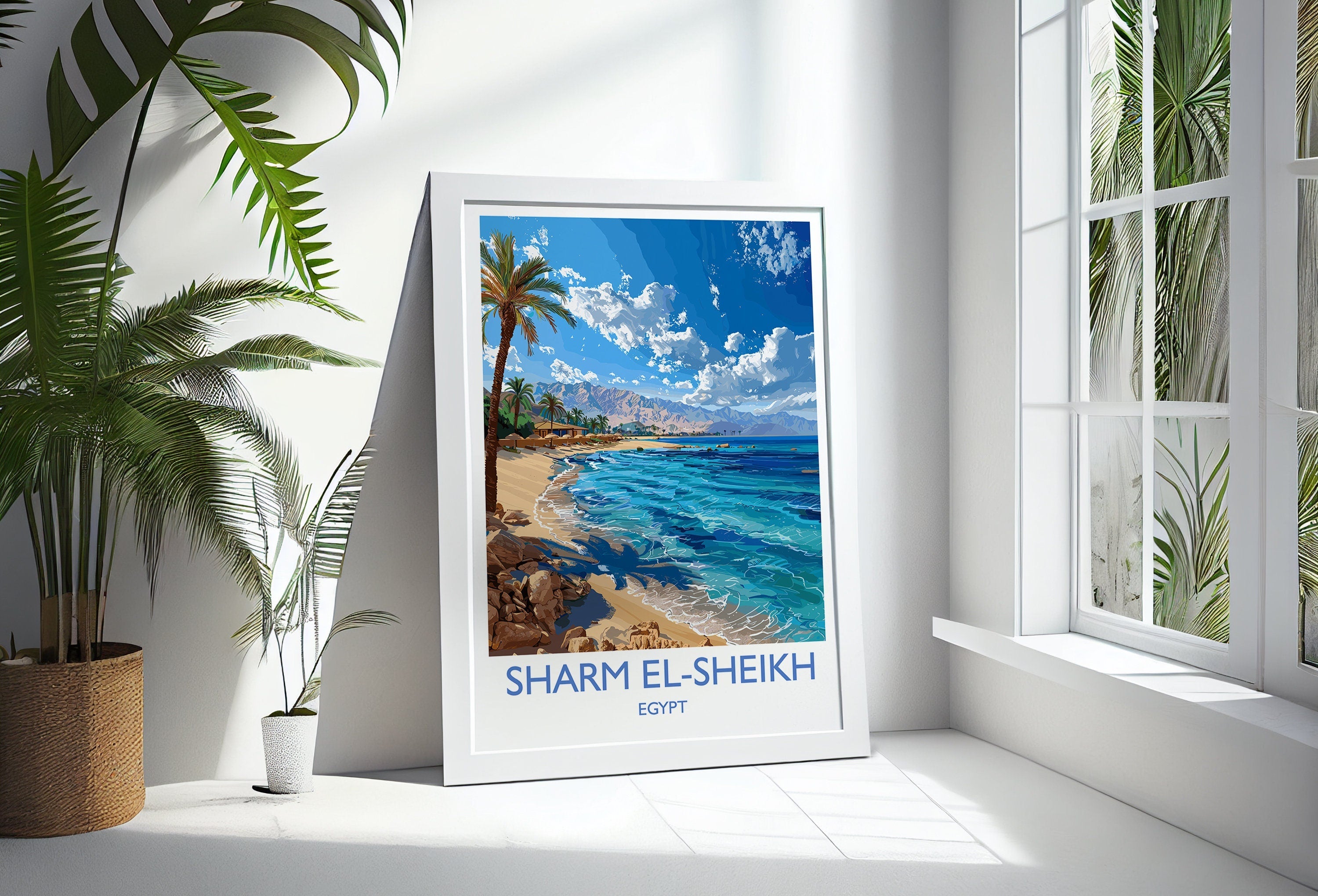 Sharm El-Sheikh Travel Print, Travel Poster of Sharm El-Sheikh, Egypt Art Lovers Gift, Sharm El-Sheikh Wall Art NQ Media Designs