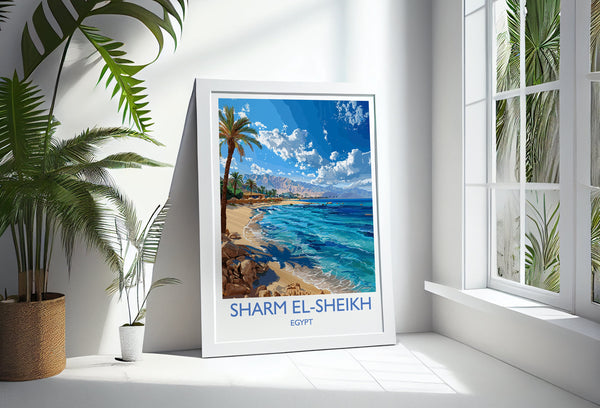 Sharm El-Sheikh Travel Print, Travel Poster of Sharm El-Sheikh, Egypt Art Lovers Gift, Sharm El-Sheikh Wall Art