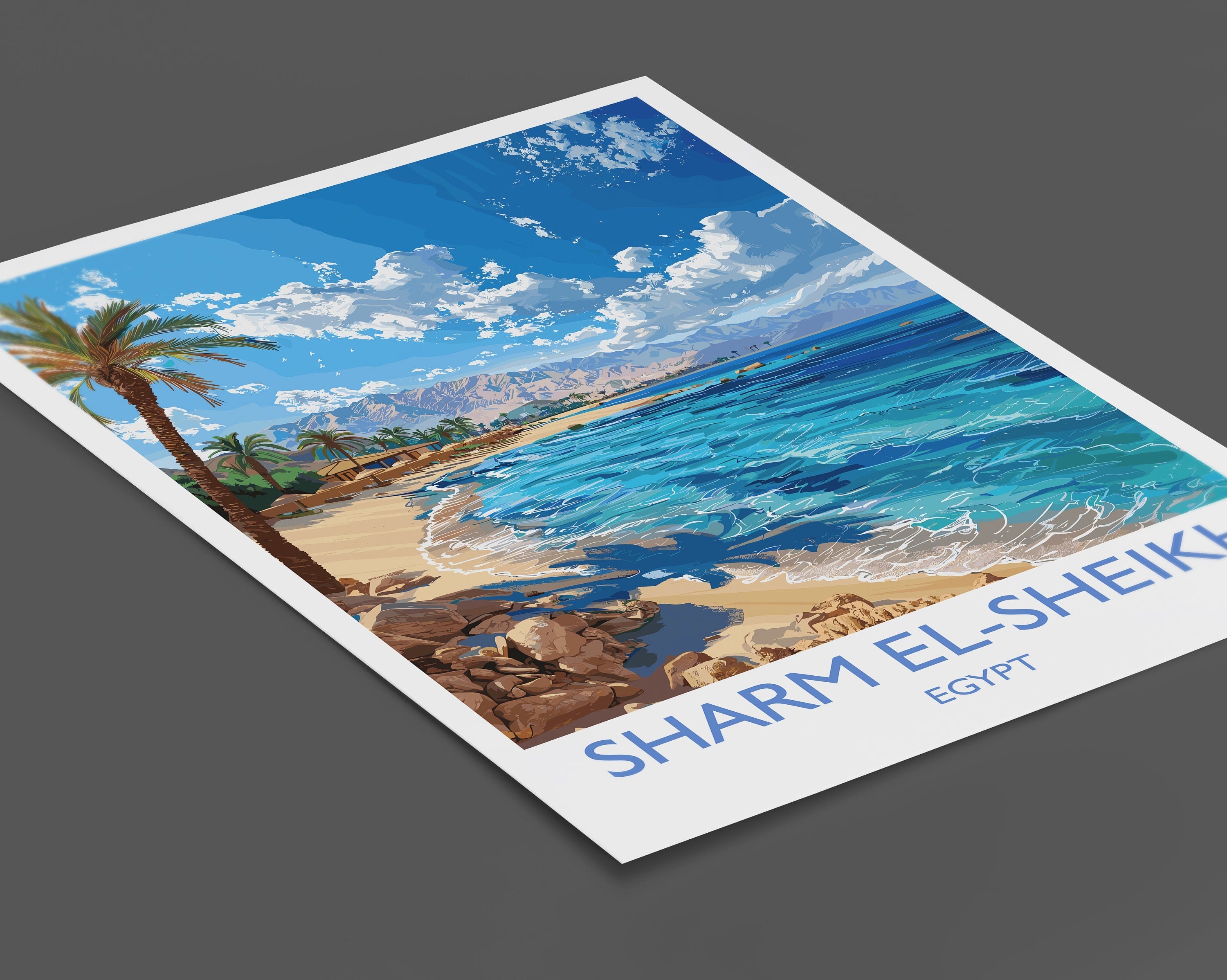 Sharm El-Sheikh Travel Print, Travel Poster of Sharm El-Sheikh, Egypt Art Lovers Gift, Sharm El-Sheikh Wall Art NQ Media Designs